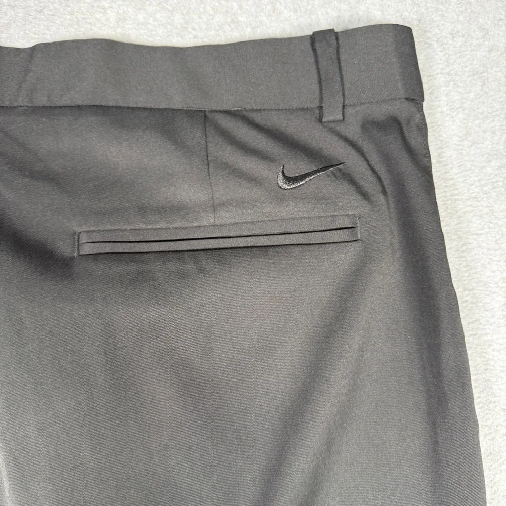 Nike Dri-FIT Mens Golf Pants Black 38x30 Flat Front Performance Trousers